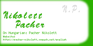 nikolett pacher business card